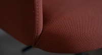 Chaise de bureau à roulette assise tissu rose