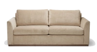 Canapé design 3 places tissu velours taupe clair