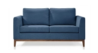 Canapé design 2 places tissu bleu jean