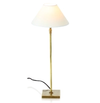 Lampe de chevet dorée abat jour conique
