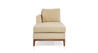 Méridienne gauche tissu crème