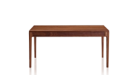 Table extensible en noyer 6 à 10 personnes avec plateau et allonges bois teinte naturelle 160x100 cm