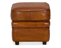 Pouf cuir marron clair