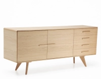 Buffet 3 portes en chêne bois teinte naturelle