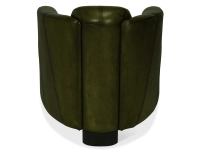 Fauteuil club cuir vert olive