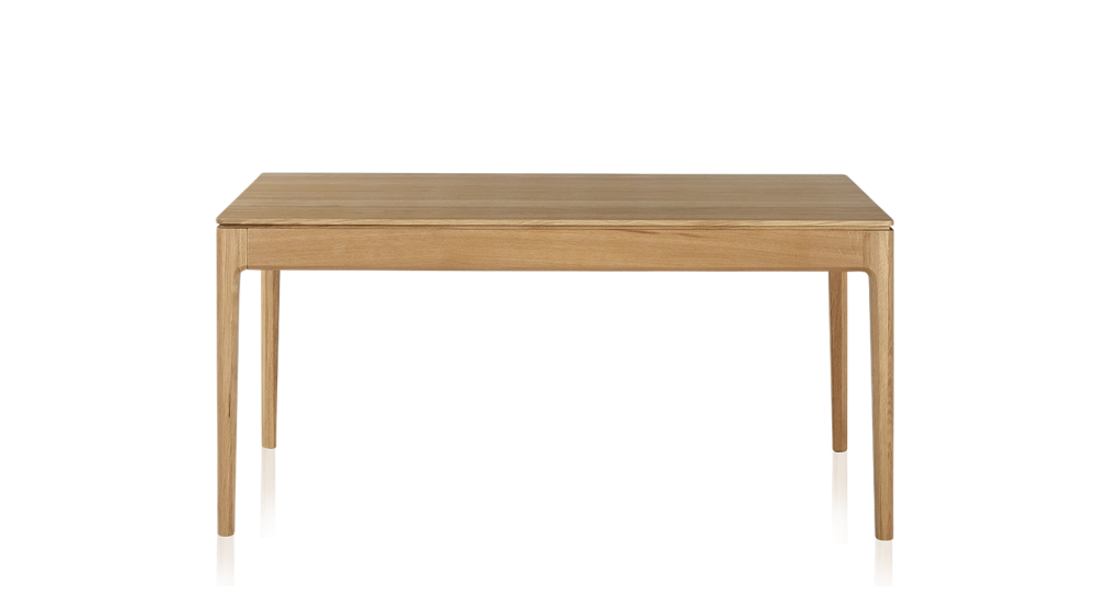 Mesa de comedor para 6 personas de roble tinte natural tablero de madera 140x90 cm