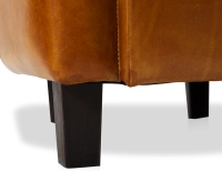 Leather club armchair cognac