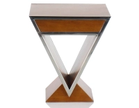 Art Deco bedside table cherry-stained wood