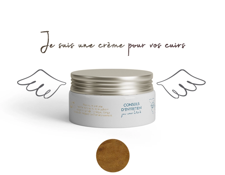 Crème de soin teintée pour cuir de buffle cognac