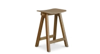 Tabouret de bar en chêne H60 cm bois teinte naturelle