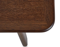 Table basse rectangulaire en chêne teinte marron foncé 100x50 cm 100x50 cm