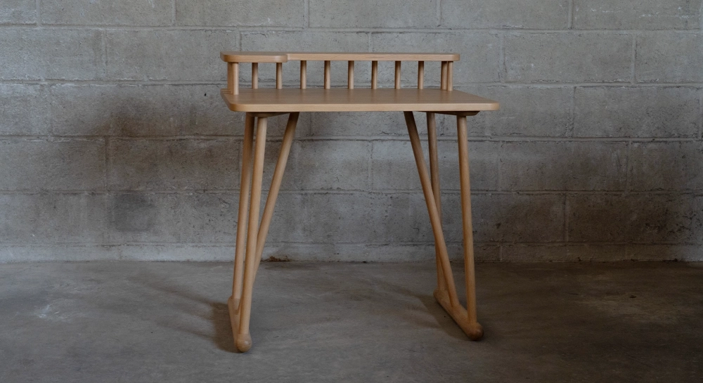 Escritorio de diseño de roble teinte naturelle L80 cm