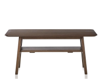 Table basse rectangulaire en chêne teinte marron foncé 100x50 cm 100x50 cm