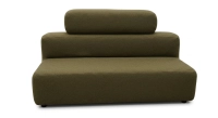 Canapé design tissu en laine bouillie marron