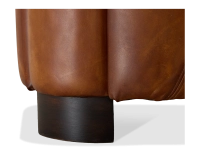 Leather club armchair light brown