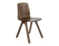 Oak designer chair dark brown wood stain