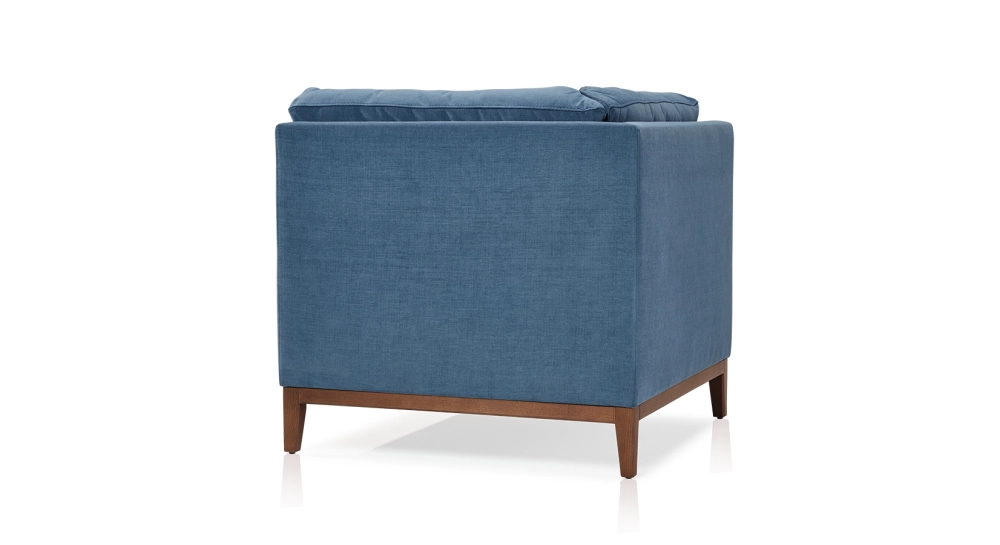 Module d'angle tissu bleu jean