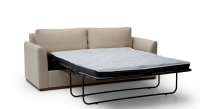 Canapé convertible 3 places tissus chiné beige