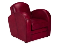 Leather club armchair burgundy