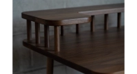 Bureau design en noyer l80 cm