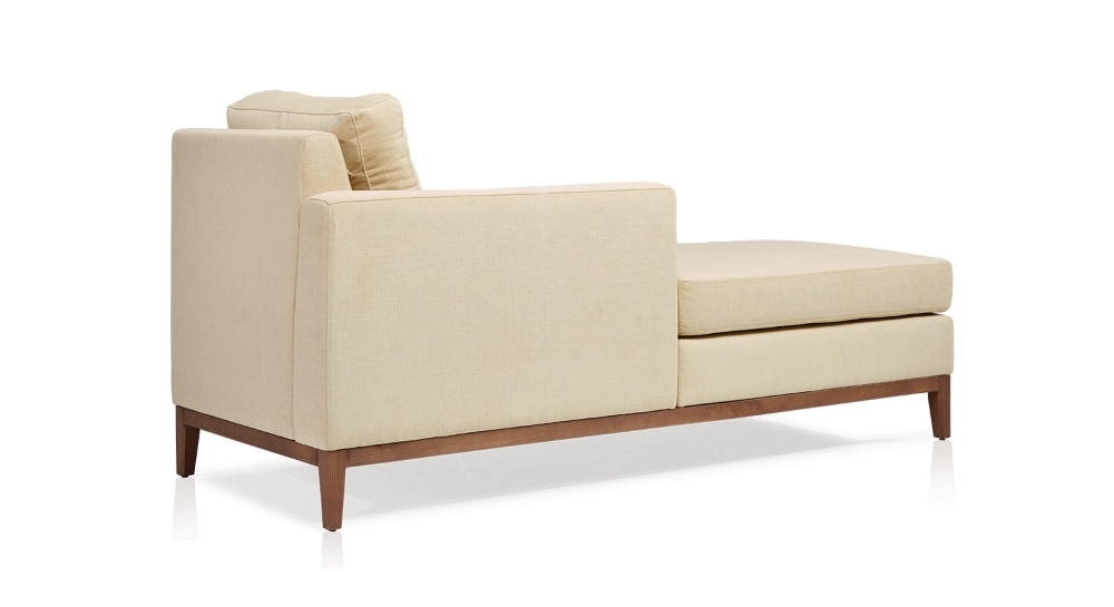 Méridienne gauche tissu crème