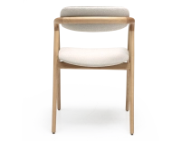 Silla escandinava madera tinte natural asiento tejido beige natural