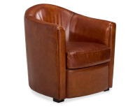 Fauteuil club cuir marron clair