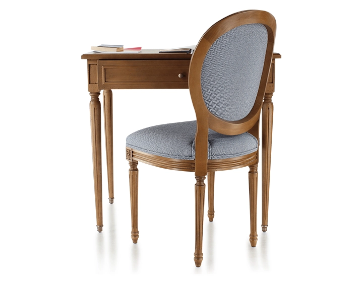 Bureau ancien style Louis XVI plateau bois L80 cm