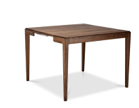 Console extensible en noyer avec 2 allonges teinte naturelle 100x50 cm