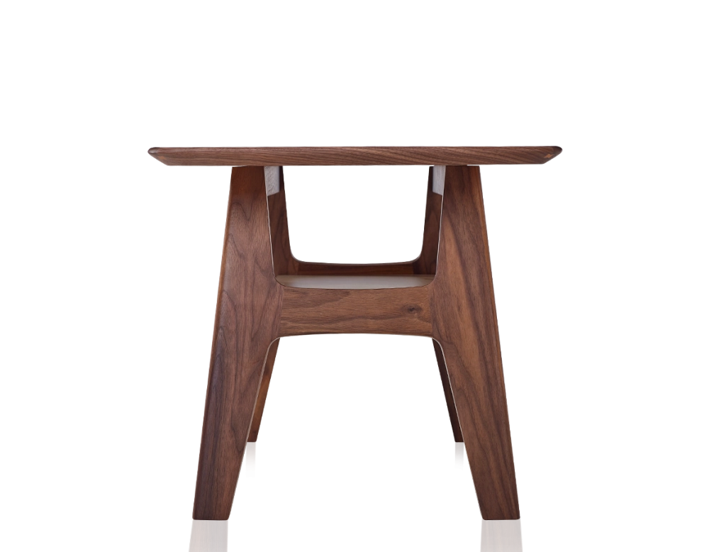 Table basse rectangulaire en noyer teinte naturelle 100x50 cm 100x50 cm