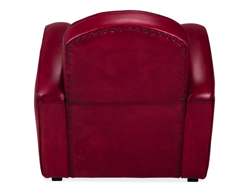 Leather club armchair burgundy