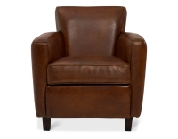 Fauteuil club cuir marron vintage