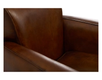 Fauteuil club cuir marron vintage