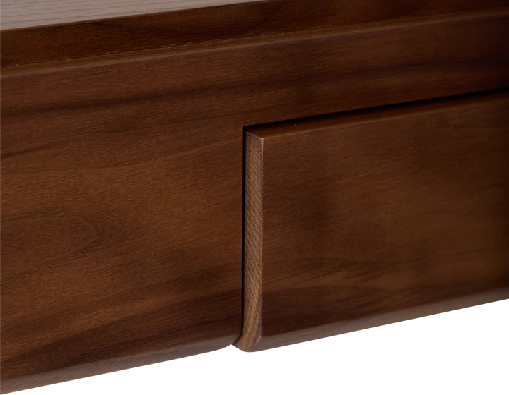 Bureau design en noyer teinte naturelle L120 cm