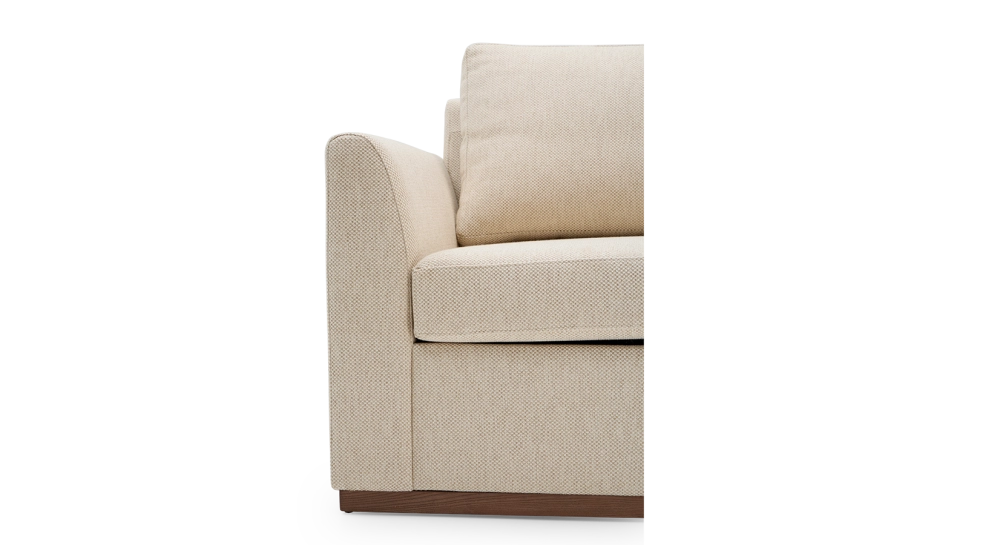 Canapé design 3 places tissu chiné beige