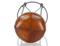 Tabouret de bar vintage cuir marron clair