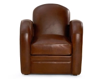 Sillón club de piel marrón vintage