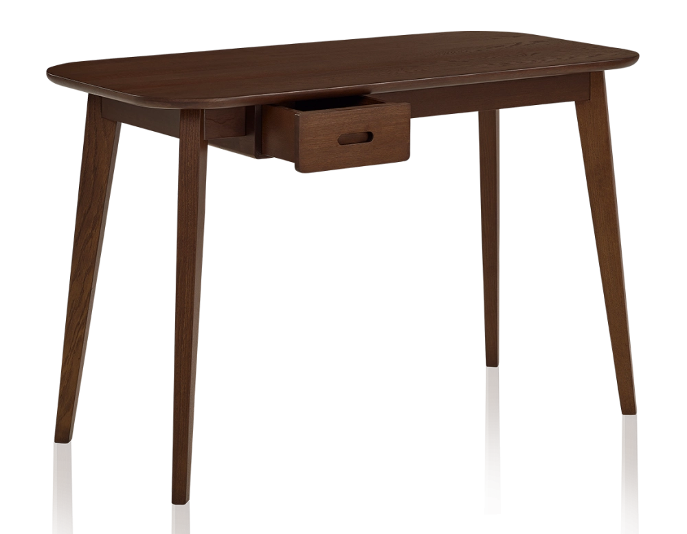 Bureau scandinave en chêne teinte marron foncé L120 cm