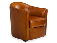 Fauteuil club cuir cognac