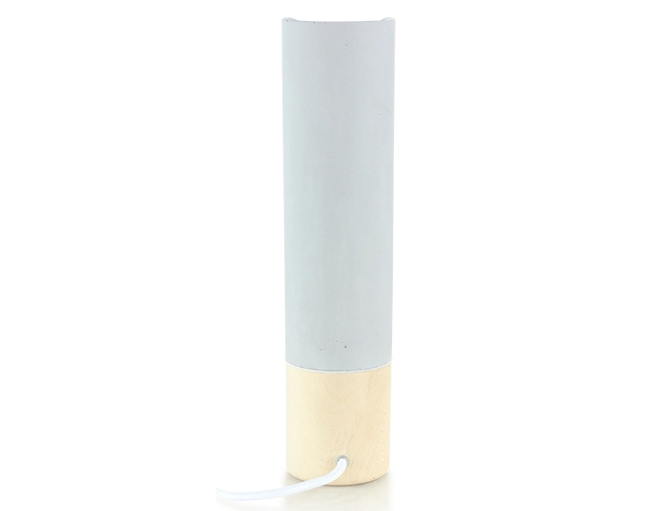 Wooden and concrete table lamp