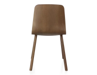 Oak designer chair dark brown wood stain