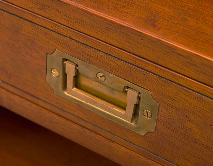 Etagère marine petit modèle bois teinte merisier L60xH100 cm