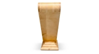 Console art déco double tiroirs bois teinte naturelle