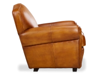 Fauteuil club cuir cognac