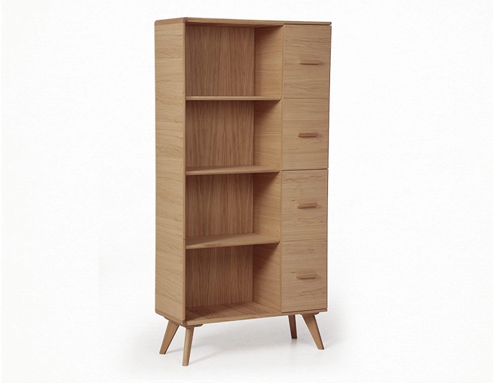 Bibliothèque en chêne bois teinte naturelle