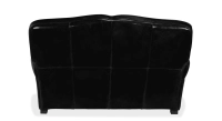 2 seater leather club sofa black