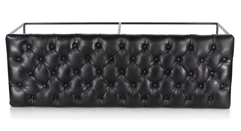 Banc Chesterfield cuir noir