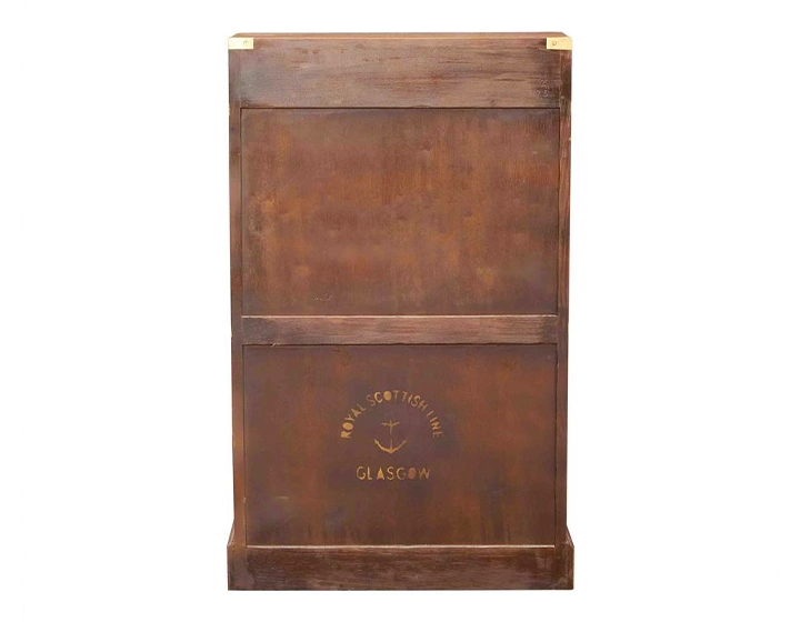 Etagère marine petit modèle bois teinte merisier L60xH100 cm