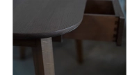 Bureau scandinave en chêne teinte noyer L120 cm