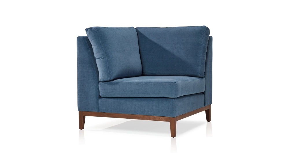 Module d'angle tissu bleu jean